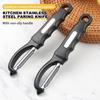 Поворотная овощечистка с средством для удаления пятен Двойные лезвия из нержавеющей стали Удобная ручка Легко чистящаяся овощечистка для кухни