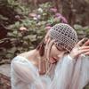 Pearl Tassel Headdress Silver Beaded Chain Hair Accessory for Women Photography Studio Portrait Cosplay Party