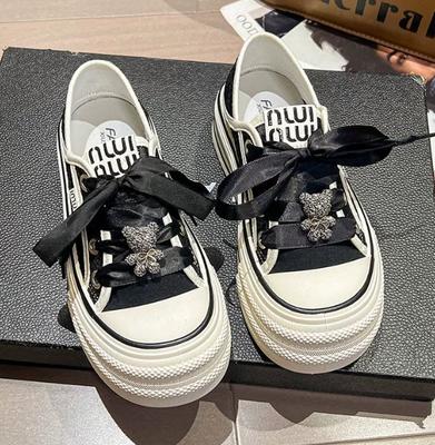 Модные парусиновые туфли для женщин, ретро ниша, толстая подошва, белые туфли, туфли-печенье, повседневная спортивная обувь