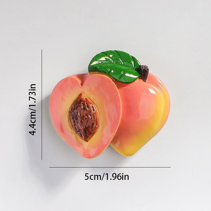 3D Fruits Refrigerator Magnets Resin Simulation Food Fridge Magnetic Photo Message Sticker Memo Board Reminder Kitchen Decor