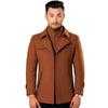Winter Woolen Coat Men's Thickened Medium and Long Casual Solid Color Men's Woolen Coat