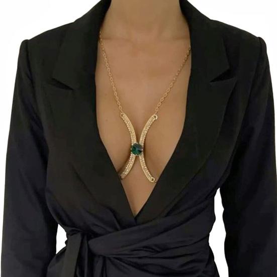 Цепочка для бюстгальтера, сексуальная регулируемая роскошная изящная ювелирная цепочка на грудь, инкрустированная стразами