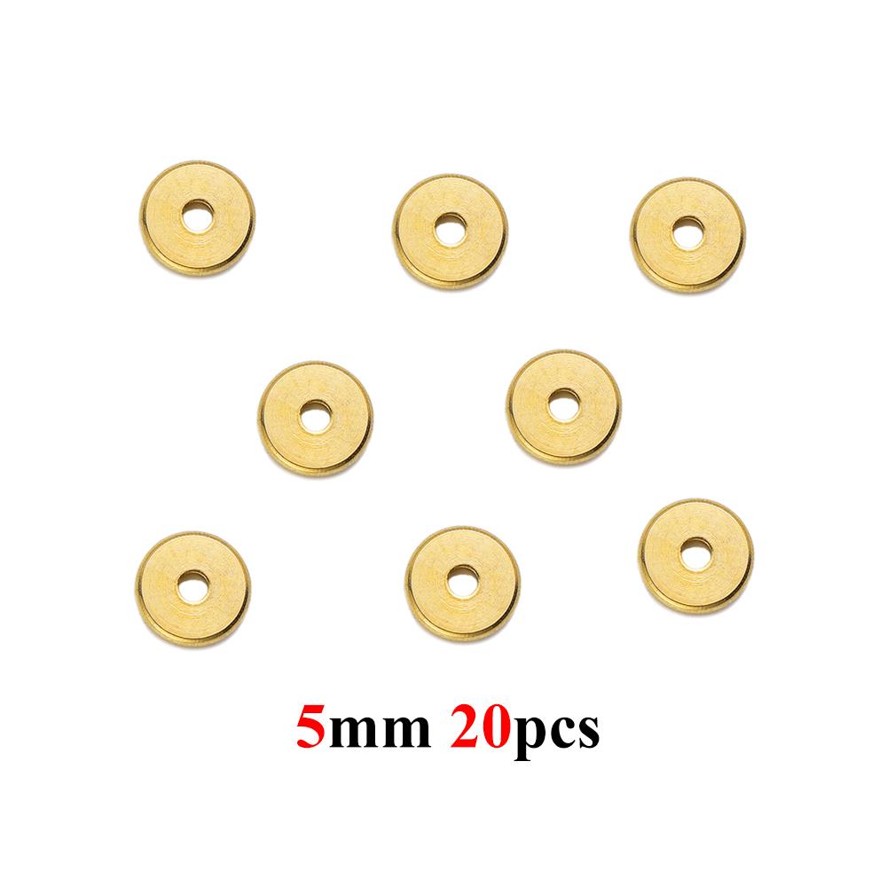 20/50Pcs 4mm 5mm 6mm 8mm Stainless Steel Round Flat Spacer Beads Loose Beads for DIY Bracelet Necklaces Jewelry Making Supplies