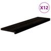Vidaxl Stopnie Schodowe 12 Szt. Brązowe 100X30X2 Cm Lite Drewno Dębowe