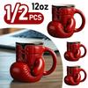 1-2PCS Boxing Glove Mug for Boxing Lovers Novelty Coffee Cup Boxing Themed Tea Cup 12oz Mugs for Home Kitchen