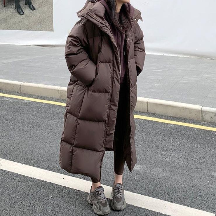 Зимняя мода свободная теплая зимняя одежда пальто европейский женский пуховик утолщенный капюшон пуховые парки