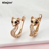 SIMJOO модные милые женские пряжки для ушей с кошкой, лисой и цирконием