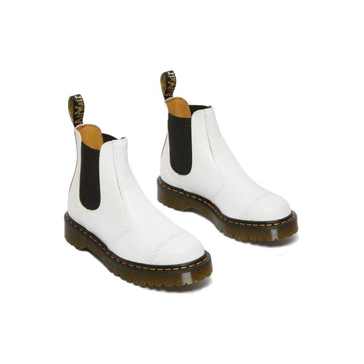 Dr. Martens 2976 Comfortable Versatile Short Chelsea Boots Unisex boots White 27387100