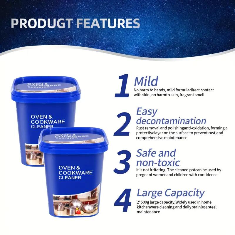 1 шт. кухонный многофункциональный дезактивирующий крем для чистки нержавеющей стали, полировка дна кастрюли, вышивка, удаление ржавчины, моющее средство
