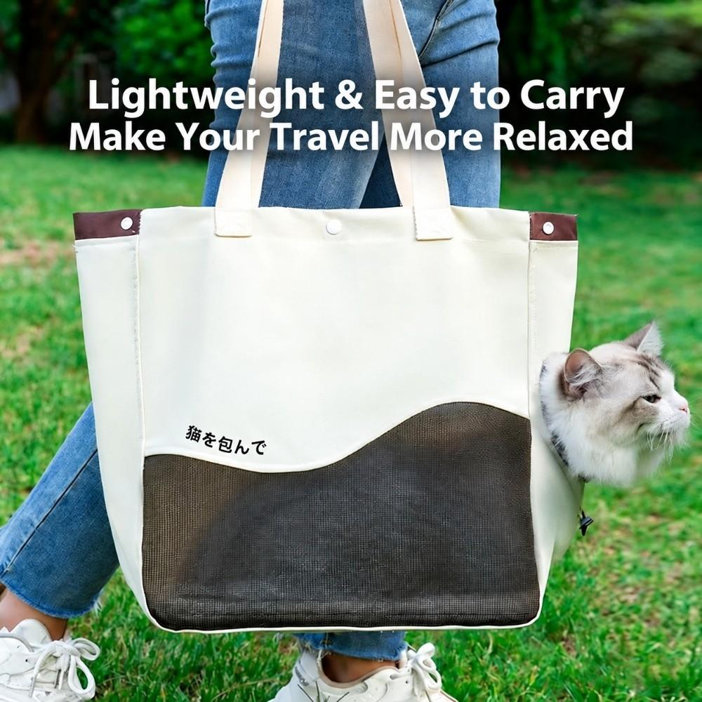 with Bottom Support Pet Carrier Bag Side Opening Pet Shoulder Bag Pet Travel Tote Bag Outdoor