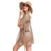 Women's Tassel Cardigan Beach Cover-Up Shawl: Sun Protection Bikini Cover, European & American Style, Hollow Out Design