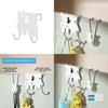 Door Iron Hooks No Drill For Cabinet Bathroom Storage Home Organization Tool