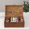 Portable Household Basket Needle Thread Storage Case Sewing  Storage Case Wooden Box Sewing Kit Box