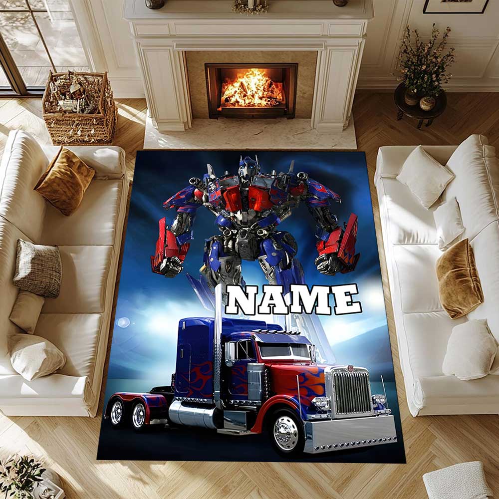 Transformers Fans (3) Customize your name rug, office chair cushion, home bedroom living room gift.