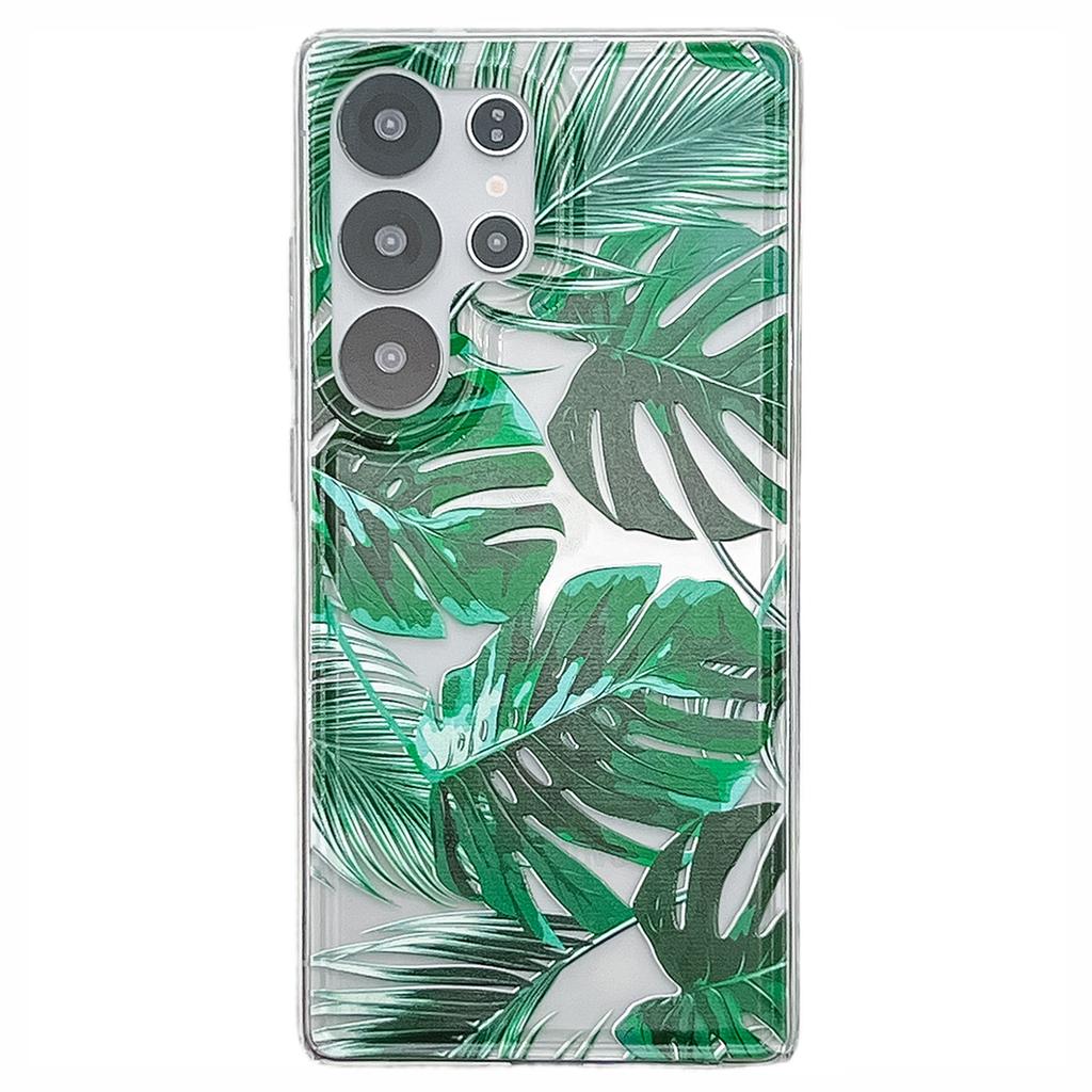 For Samsung Galaxy S25 Ultra Case Full Coverage Floral Pattern Printing Air Cushion Anti Drop TPU Phone Cover