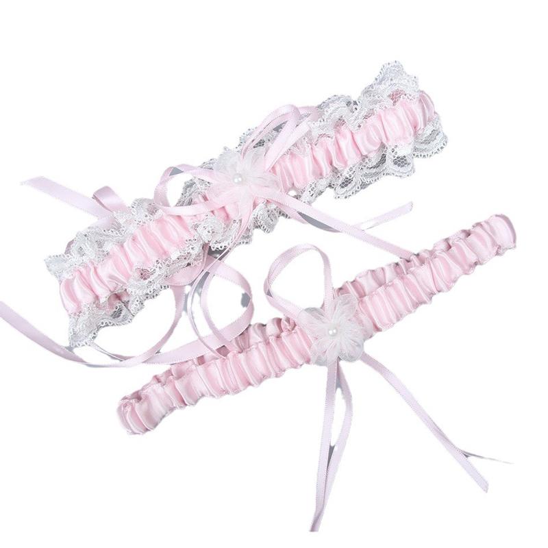 2 шт. свадебные подвязки сексуальный мяч кружева цветы жемчуг вечерние фотографии петля для ног аксессуары