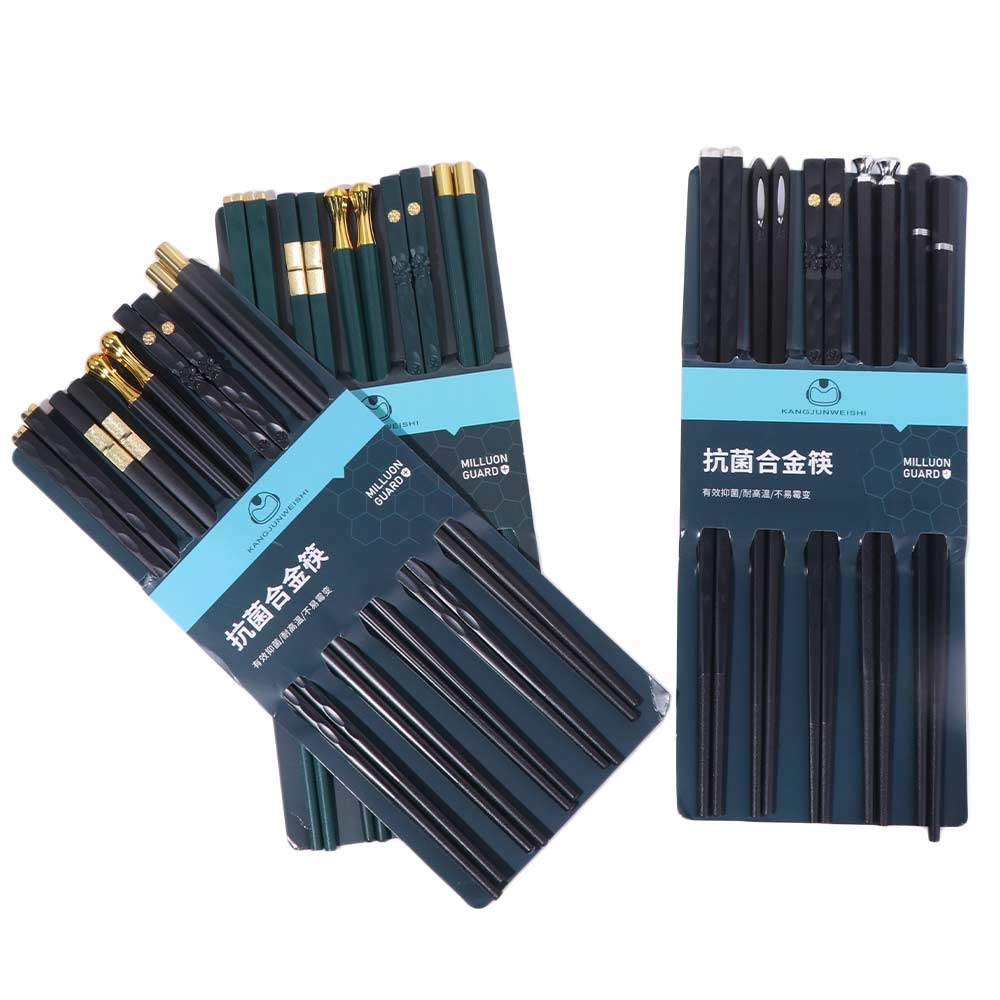 5 Pairs Zinc Zinc Alloy Sushi Chopsticks Reusable Kitchen Chopsticks Janpanese Chopsticks Set  Noodle
