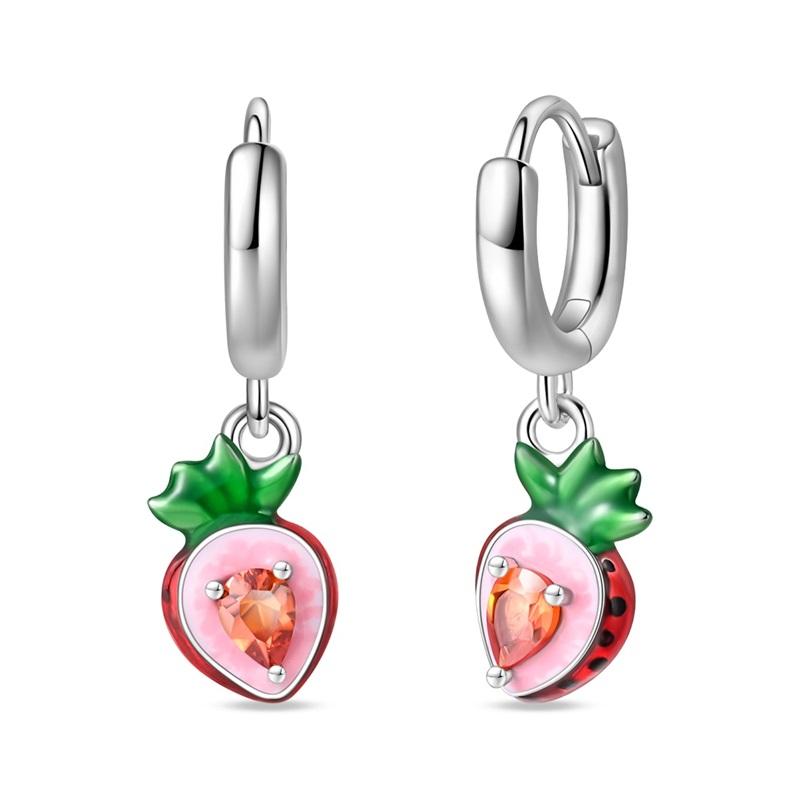 100% 925 Silver Chameleon Dragonfly Butterfly Earrings Golden Koi Ladybug Earrings For Women Fashion S925 Party Jewelry