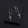 Punk Man Cross Chain Pendant Earrings For Women Girl Street Hip Hop Jewelry Gift