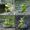 Indoor Miniature Landscape Polyresin Statue Fairy Garden Decor Home Decoration Figurine Frog Statue