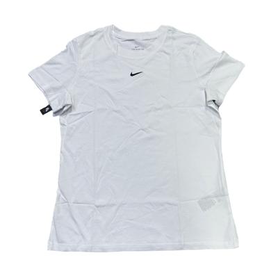 Sportswear Essentials Series Логотип Повседневная Спортивная Футболка с Коротким Рукавом Женская Футболка Белая DA1417-100