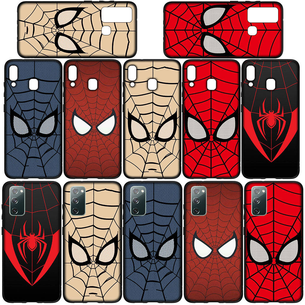 Чехол для телефона Samsung Galaxy S24 S23 iPhone 15 14 Xiaomi Redmi Note 13 12 11 8 10 9 Pro Max X XR OPPO A15 Huawei Cartoon Spiderman Marvel Spider Man