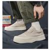 Fashion Men's Slip-On Canvas Shoes Platform Sole Breathable Anti-Slip Casual Walking Sneakers Men Lightweight Comfortable Autumn New