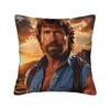 Chuck Norris Western Hero Tropical Print Pillow Case Retro Trendy Pillow Cover Comfy Pillowcases For Sofa Couch Bed Living Room