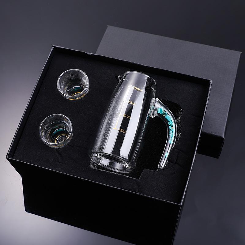 Маленький бокал для вина с золотой фольгой, набор подарочной коробки дозатора для вина, хрустальный усиленный бытовой бар, стакан-пуля, набор бокалов для иностранного вина, трезвый