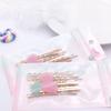 Creative Twisted Bobby Pins Hair Clip for Girls Kid Barrettes Sparkling Golden Handmade Hairpins Lovely Hairpin