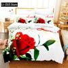 Комплект пододеяльников с красными цветами, размер фулл, пододеяльник с розами 240x220см 260x240см, постельные комплекты 3 предмета 2 предмета, кинг, квин, односпальный, двуспальный