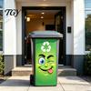 Cute Big Eye Trash Can Faces Funny Cartoon Sticker, Expression Decorative Durable UV Resistant Bin Stickers Adhesive Label, Waterproof PVC Decal