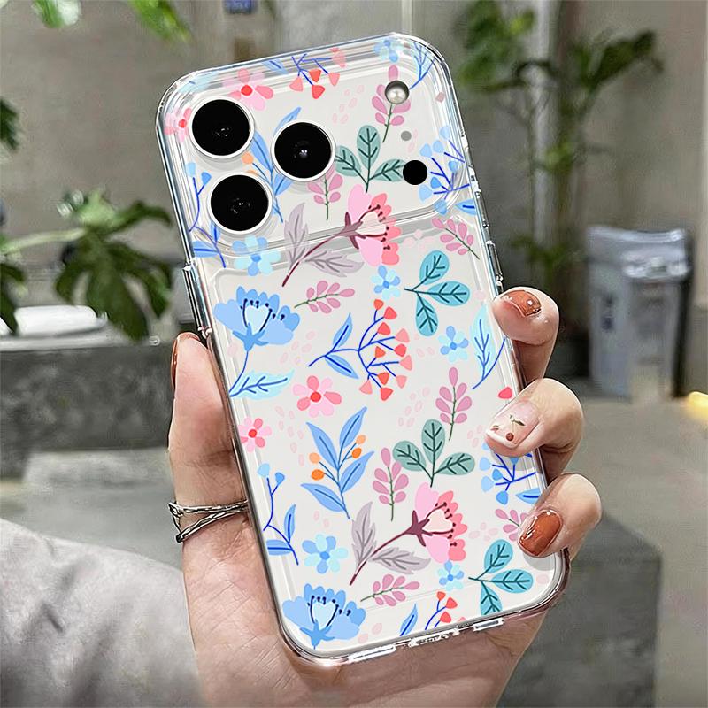 Ударопрочный TPU чехол для iPhone 17 16 Pro 15 14 13 12 Pro Max 11, прозрачный, мягкий силикон, с принтом разноцветных цветов