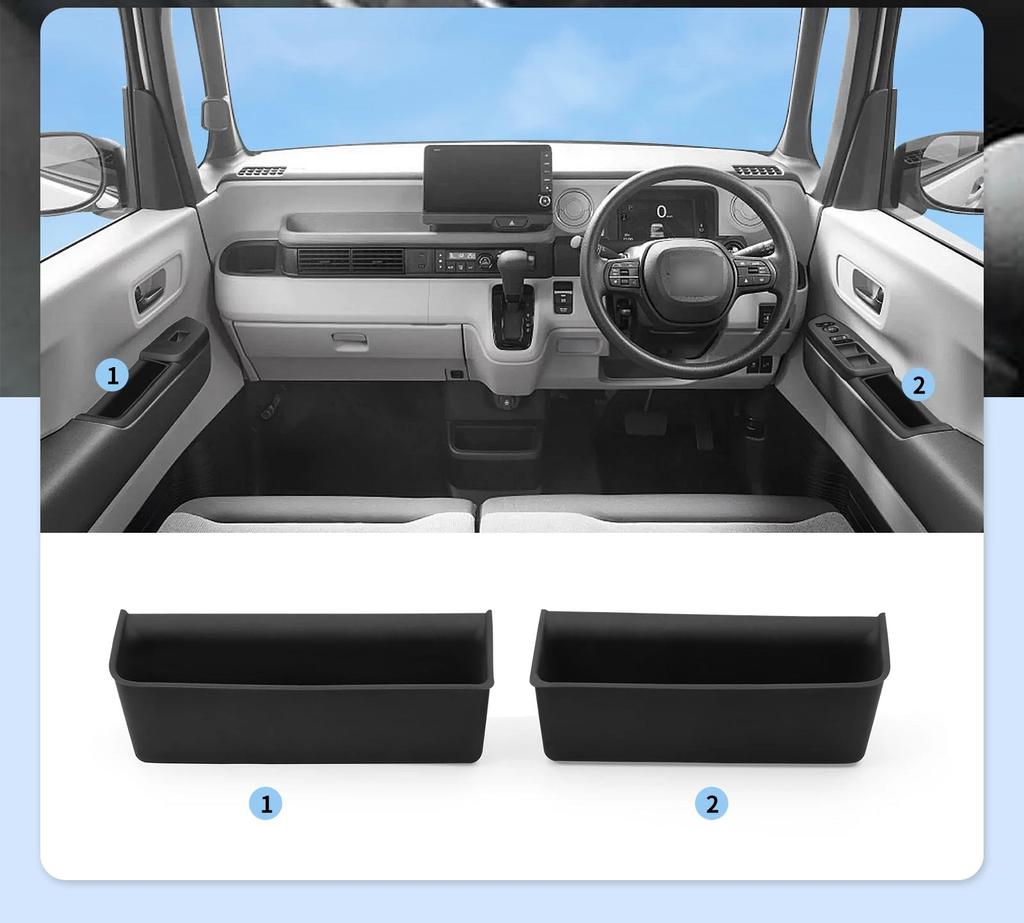 SMABEE для Honda N-BOX JF5 JF6 ящик для хранения дверных ручек, держатель для боковой двери автомобиля, лоток, органайзер, аксессуары, 2 шт./компл.