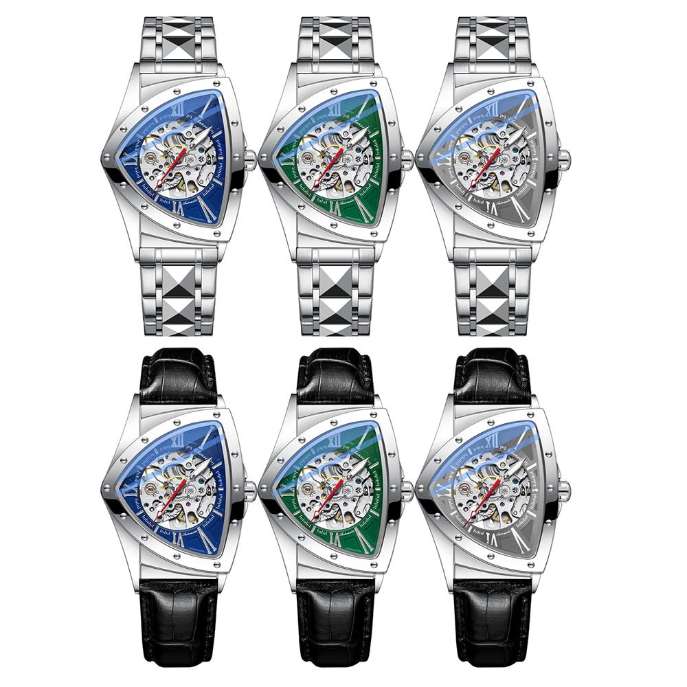 CHENXI Men's Mechanical Watch Luminous Triangle Dial Men's Wristwatch Fashion Business Waterproof Men Automatic Watch