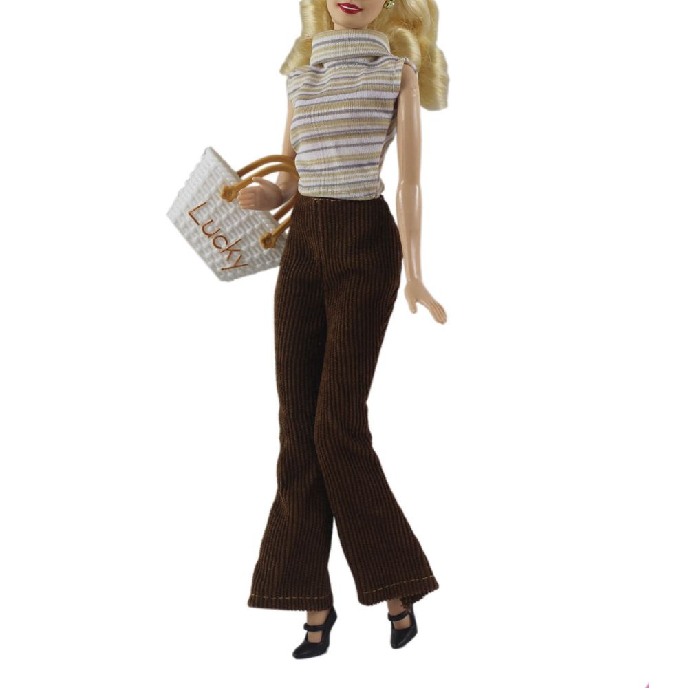 Мода 1/6 BJD Куклы Повседневная одежда Куклы Брюки Одежда Аксессуары Цветочные джинсы Кожаные штаны