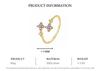 Серебряное кольцо S925 с фиолетовым цирконом в стиле фей, четырехлистный клевер, регулируемое, для женщин