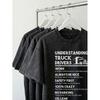 Men's Funny for truck Driver/230g Washed T-shirt Heavyweight 180gsm Crew Neck Tee with for trucking Humor/Birthday Gift for Truckers, CDL