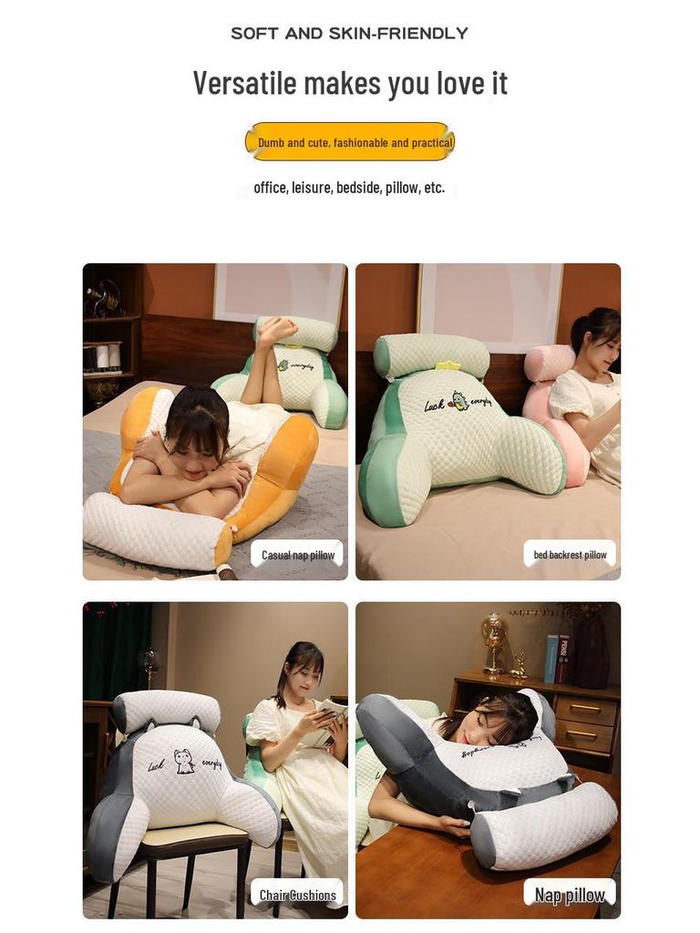 Ice Bean Headboard Cushion: Soft Pillow for Bed, Sofa, or Lumbar Support