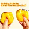 Хрустящий Карамельный Пудинг, Лепящийся Мячик-Антистресс, Хрустящая Игрушка-Сжималка, Наполненная Кубиками, Сенсорная Игрушка-Антистресс ASMR для Всех Возрастов