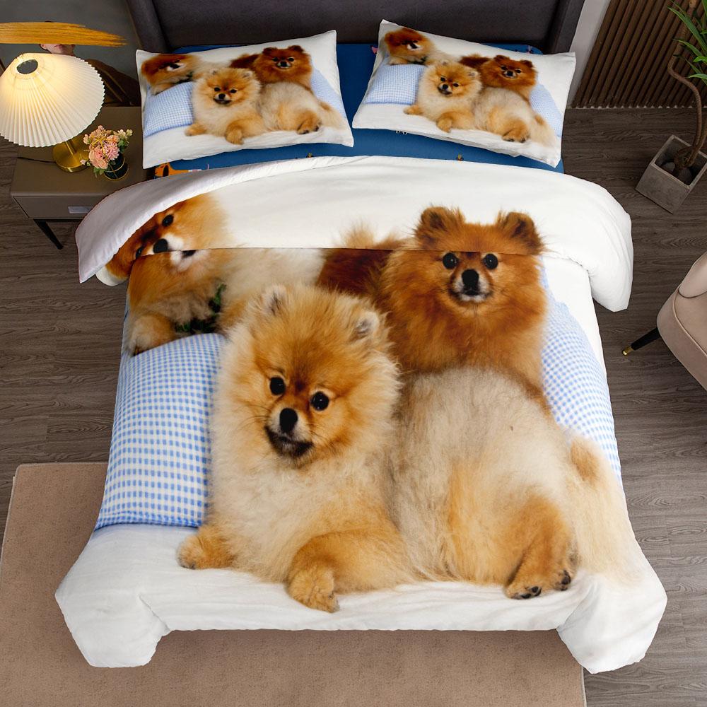Постельное белье Cloudboi Dog Art Комплект пододеяльника Король Королева Двуспальный Полуторный Двуспальный Односпальный Размер