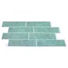 Subway Tile 10 pcs Grey Green 29 x 21 cm Polyurethane and PET