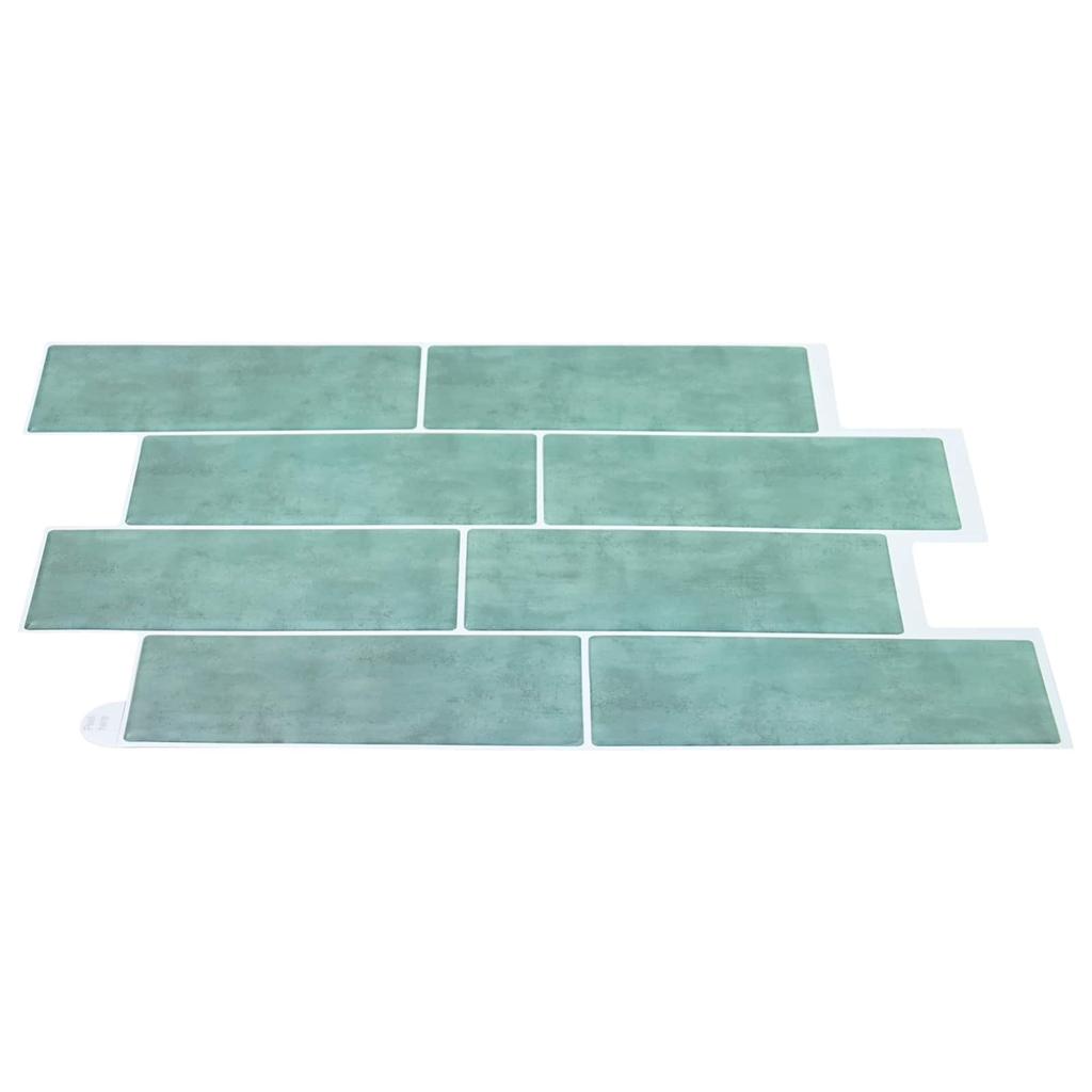 Subway Tile 10 pcs Grey Green 29 x 21 cm Polyurethane and PET