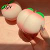 Vibrant Color Stress Ball Soft Snow Peach Slow-Rising Squeeze Toy Realistic Fruit-Shaped PU Fidget Relaxation for Relief Novelty Decompression Gadget