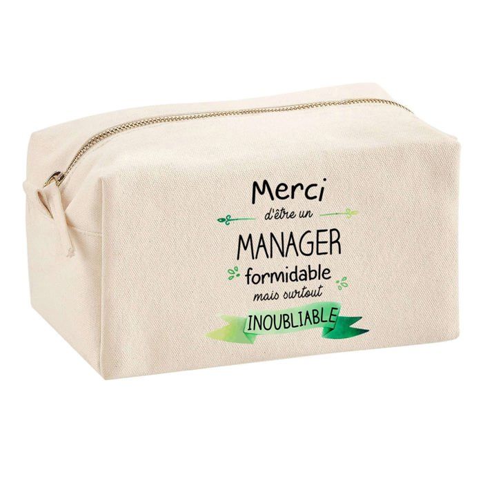 Trousse multifonction Merci Manager Inoubliable Homme Cadeau Collègue Remerciement Idée | Trousse Scolaire Fournitures Bureau