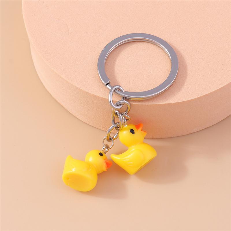 Cute Resin Cartoon 3D Elephant Keychain Animal Keyrings Pendants for Car Key Holder Handbag Decor Jewelry Gifts