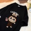 T-shirt Cute Cartoon Labubu Print Loose Short Sleeve