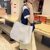 Новая модная плетеная сумка через плечо из мягкой искусственной кожи, большая вместимость, повседневная, универсальная, студенческая сумка-тоут для занятий