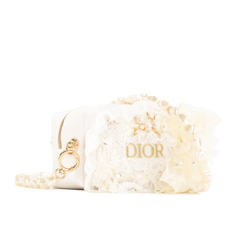 Dior Сумка [Персонализированная косметичка] Цветочная фея Свадебная сумочка Через плечо Кружевная Портативная Французский Романтизм Для поездок на работу Универсальная Новый Китайский Стиль Белая