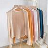 1PC Long Sleeve Beautiful Vintage Knitwears Sun Protection Hollow Out Fashion Solid Color Knitted Cardigan Thin Tops